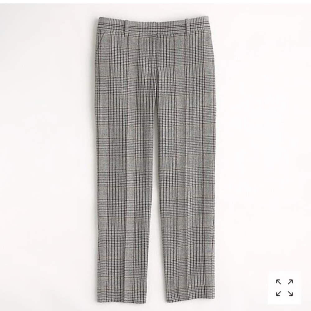 J Crew Factory Glen Plaid City Fit Skimmer Pants